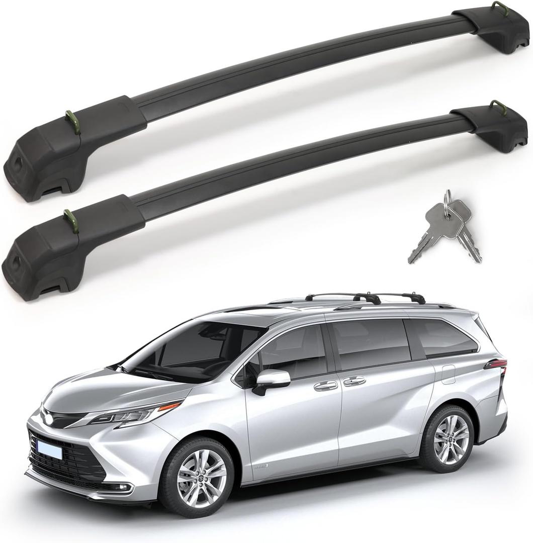 360LBS T-Slot Roof Rack Cross Bars Compatible with Toyota Sienna 2021-2025