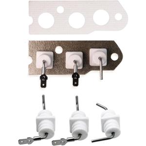 New 104000192-K Flame Rod Electrode Kit, Fit for Rinnai R75 and R94 Tankless Water Heaters, Compatible with Rinnai VB2528FFUD, VB2528WD, KA2530FFUD, KA2530WD, VB2735FFUD, VB2735WD, KA3237FFUD