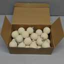 Menkxi 30 Pcs Christmas Velvet Balls 1.97 Flocked Christmas Hanging Ornaments Handmade Velvet Balls Xmas Tree Ornaments Xmas Tree Bulbs for Wedding Anniversary Party (Cream White)