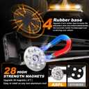 ASPL 26inch 126 LED Rooftop Emergency Strobe Lights Bar Double Side Flashing Safety Warning Traffic Advisor Light Bar Hazard Snow Plow Light for Trucks Vehicles Construction Tow Pickup(Amber/White)
