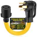 Tellegloww NEMA 14-30P to L14-30R 4 Prong 30 Amp Dryer Adapter Cord, 4 Prong Dryer Outlet to Generator Locking Plug Adapter Generator EV Charger Cord, STW 10 AWG/4C, ETL Listed