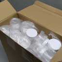 SATINIOR 100 Pcs Plastic Jars with Lids Small Containers Lids Wide Mouth Small Plastic Containers for Lotion Cream Rhinestones Body Butters Travel Storage (2 oz,White)