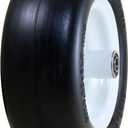 Marathon 11x4.00-5" Flat Free Lawnmower Tire on Wheel, 5" Hub, 1/2" Bearings