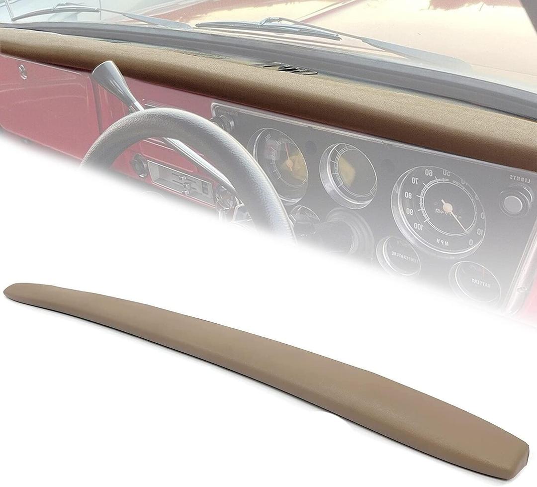ECOTRIC Dash Pad Dashboard Saddle Brown Compatible with 1967-1972 Chevy Chevrolet GMC Truck 67 68 69 70 71 72
