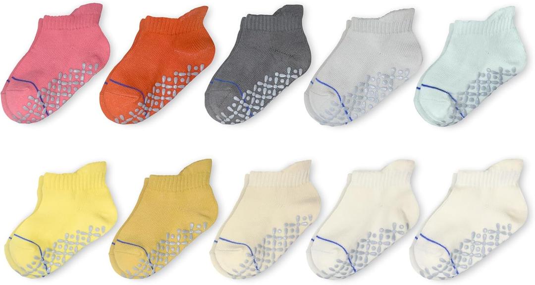 Goldbug Tiny Treads Socks - Socks with Grips for Baby, Toddler and Kids (0-6 Months, Warm)