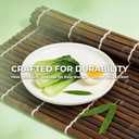 8-Pack Natural Bamboo Placemats Set - Reusable Rectangular Heat Resistant Table Mats for Everyday Use, Camping, Picnics, Party Decor - Easy to Clean & Store, Lightweight (Coffee)