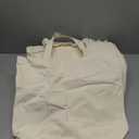 Silkfly 20 Pcs Extra Large Canvas Tote Bags Bulk 19.7x15.8'' Blank Cotton Canvas Bag with Zipper Handles Reusable Plain Grocery Makeup Handbag for DIY(Beige)