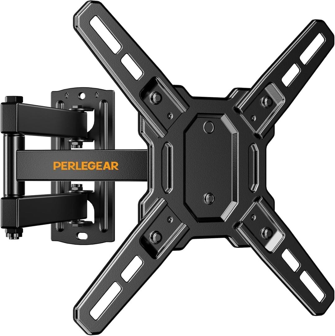 Perlegear Full Motion TV Wall Mount Bracket for Most 13-43 Inch LED LCD Flat Curved Screen TVs & Monitors, Swivel Tilt Extension with Articulating Arms, Max VESA 200x200mm up to 44lbs