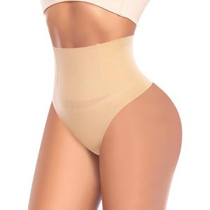 Tummy Control Thong Shapewear for Women High Waist Shaping Panties Girdle Seamless Slimming Body Shaper Underwear A# Nude-4,M