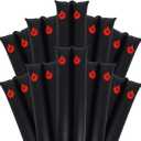Pool Water Bags,10 Pack 8ft Heavy Duty Double Chamber Water Tubes Pool Cover Weights for Inground Pool,25 Gauge(0.3mm) Durable Water Bags for Winter Pool Cover (Black)