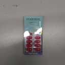 BTArtbox Press On Nails Almond - Pastel Red Short Press On Nails with Glue for Women, Opaque Soft Gel Glue On Nails in 16 Sizes - 32 Stick On Nails Kit, Power Suit