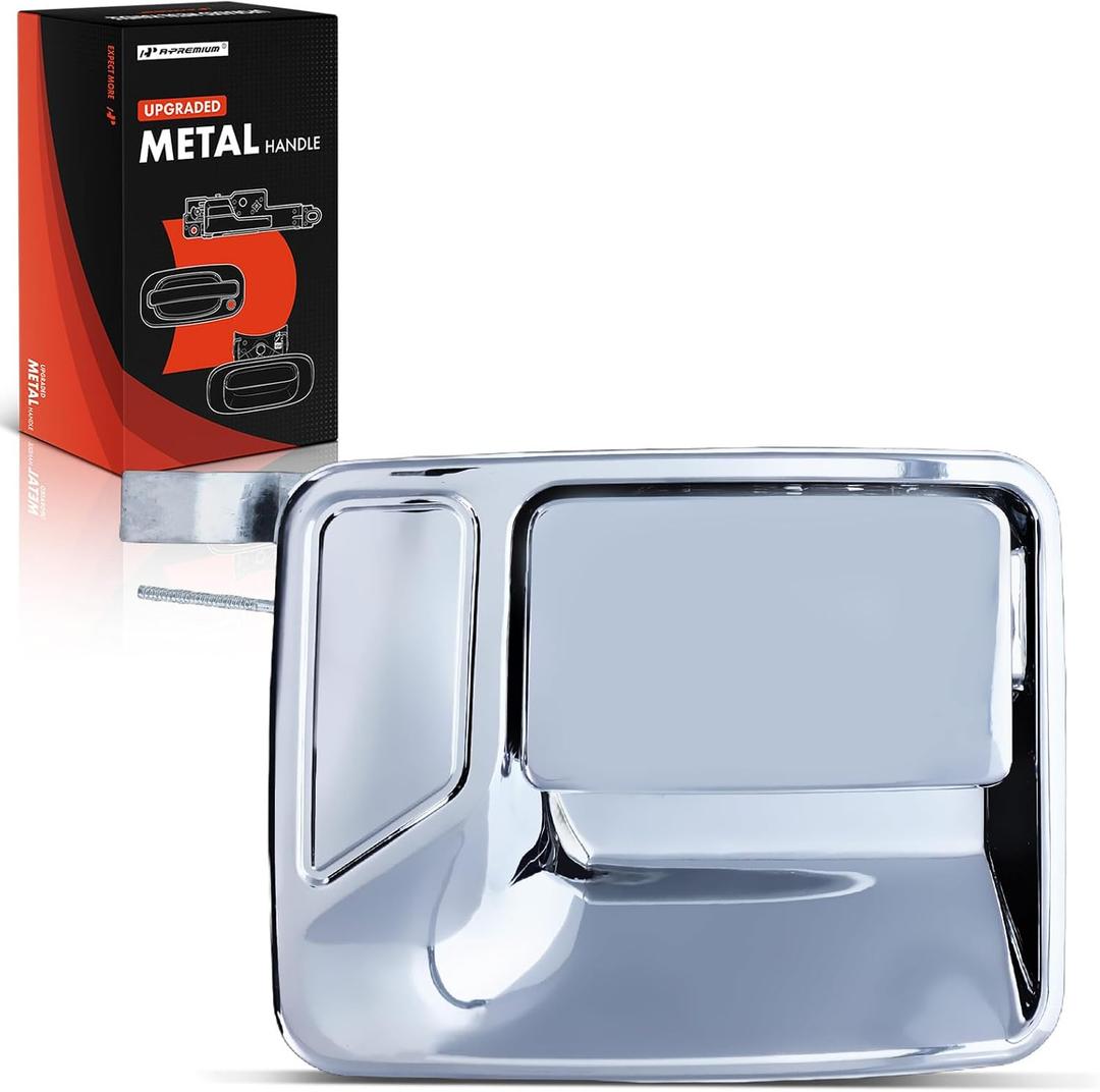 A-Premium Right Passenger Side Upgraded Metal Exterior Door Handle Compatible with Ford F-250 F-350 F-450 F-550 Super Duty 1999-2016, E-350 Super Duty 1999-2016, E-450 Super Duty 2003-2016, Chrome