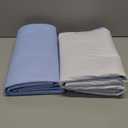 GREEN LIFESTYLE Washable Underpads - Large Bed Pads for use as Incontinence Bed Pads, Reusable Pet Pads, Great for Dogs, Cats, Bunny, Seniors Bed Pad (Pack of 2 - 48x48) (Blue/White)