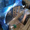 32" Black Framed Round LED Mirror for Bathroom, Backlit