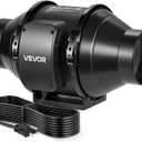 VEVOR Inline Duct Fan, 4-Inch 180 CFM with Power Cord, Quiet AC-motor Ventilation Exhaust Fan for Cooling Booster, Grow Tents, Hydroponics