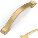 Amerdeco 10 Pack Champagne Bronze Cabinet Pulls 4 Inch(102mm) Hole Centers, Handles for Kitchen Cabinet Hardware, Arch Cabinet Handles for Bathroom Dresser Drawer Handles