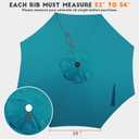 Blissun 9ft Patio Umbrella Replacement Canopy, Market Umbrella Top, Outdoor Table Umbrella Canopy for 8 Ribs, Canopy Only