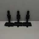 Leinuosen 3 PCS Nutcracker Stocking Holder - Christmas Fireplace Mantel Metal Stocking Display Hanger Hooks 8 inch with Black Wooden Nutcracker Figures for Xmas Winter Seasonal Home Decoration