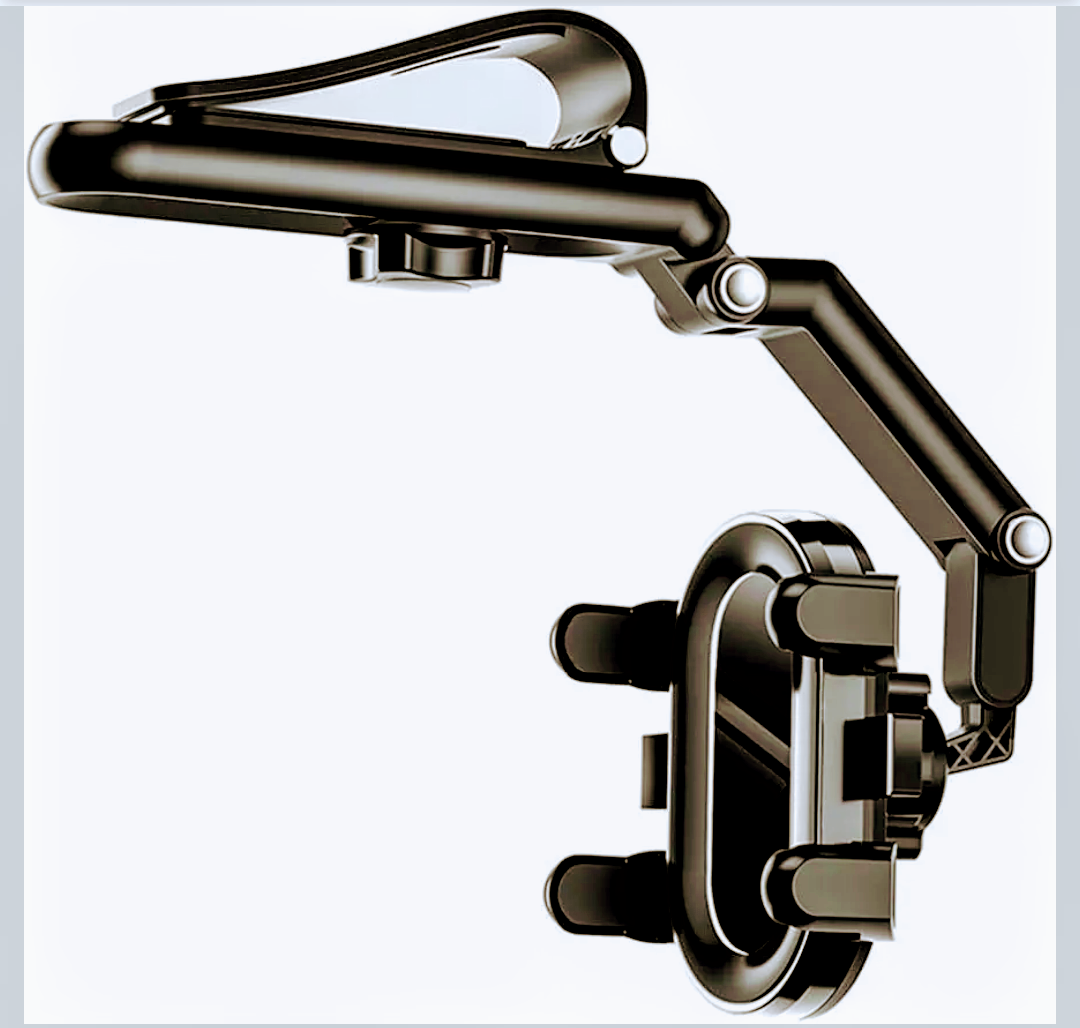 Sun Visor Phone Holder, Cell Phone Holder for Car Sun Visor Perfectly for iPhone, 360° Rotatable Rearview Phone Holder for Samsung & Other Cellphone, Car Accessories(Black)