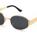 livho 2025 Trendy Oval Sunglasses - Stylish Polarized Shades for Everyday - Retro Metal Frames
