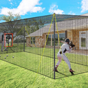 PLAYAPUT30FT x 12FT x 8FT Batting Cage with Metal Frame, Black