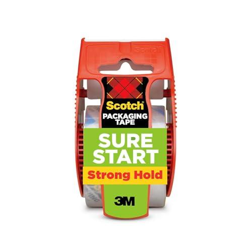 Scotch Brand Sure Start Shipping Packaging Tape with Dispenser, 2 Inches x 800 Inches (145), Clear 2 Packs