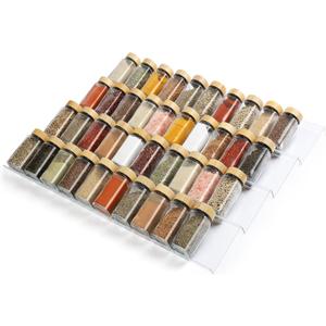 Spice Drawer Organizer 4 Tier, Acrylic Seasoning Organizer Rack, Small