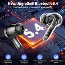 Wireless Earbuds, 2026 3D-Stereo Bluetooth 5.4 Headphones Deep Bass Ear Bud, 4 ENC Noise Cancelling Mic, 40+Hrs USB-C Earphones, IP-X7 Waterproof Headset for Sport Workout Gym Laptop Pad Android iOS