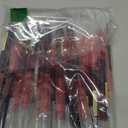 24 Pieces Rolling Ball Pens, Quick Dry Ink 0.5 mm Extra Fine Point Pens Liquid Ink Pen Rollerball Pens (Red-24 PCS)