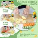 Suuker Crinkle Cut Knife for Veggies,Crinkle Cutter,Potato Cutter for Fries,Potato Slicer for French Fries,Pickle Slicer,Carrot Chopper,Stainless Steel Veggie Chopper for Avocado,Watermelon,Cucumber