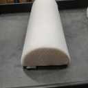 5 STARS UNITED Knee Pillow for Back Sleeping  Memory Foam Cushion for Sciatica Pain Relief  Under Leg Support for Sleeping on Back  Half Moon Bolster for Bed, White (Standard)