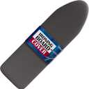 Hearth & Harbor Ironing Board Cover and Pad 15x54 Full Size, Thick Heavy Duty Scorch Resistant Padding Elastic Edge Hook & Loop Fastener, Iron Board Cover with Padding, Grey