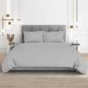 CharlottelyHues 3 Piece Duvet Set - 1000 Thread Count 100% Egyptian Cotton Breathable, Soft Duvet Cover Set with Zipper & Corner Ties Quilt Cover Sateen Weave Durable Duvet - Queen/Full (Silver)