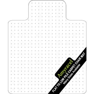 Amyracel Chair Mat for Carpet, 48'' x 36'' Clear Computer Desk Chair Mat for Low Pile Carpeted Floors, Easy Glide Plastic Floor Mat for Office Chair on Carpet Protection