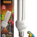 KINGYEENUO E26 UVA UVB Light Bulb for Birds 2.4 UVB 20W Compact Flourescent Lamp for All Kinds Captive Birds, Natural Sunlight Simulation Bird Parrot Light Bulb Compact UVB Lamp Bird Cage UVB Light