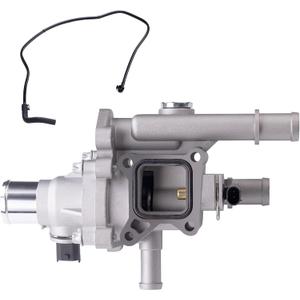 X AUTOHAUX Engine Coolant Thermostat Housing Assembly with Sensor Gasket for Chevrolet Cruze 20112016 for Chevy Sonic 20132018 1.8L 25199824 25192228 Full Aluminum Alloy