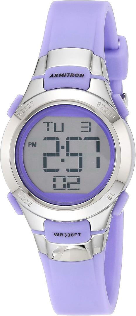 Armitron Sport Women's Digital Chronograph Resin Strap Watch, 45/7012