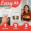 Gourmia 8 Qt Air Fryer, 8 Presets with Digital Display, FryForce 360° Technology, Easy View Window & Interior Light, Dishwasher Safe Basket, White