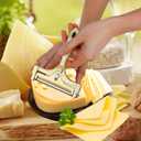 Stainless Steel Wire Cheese Slicer with 8 Replacement Wires & Wrench, Adjustable Handheld Butter Cutter Food Cutter for Mozzarella Cheddar Block Cheese & Butter Slicer Tools(Frosted Gold)