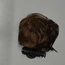 REECHO 12" Ponytail Extension, Classic Loose Curly Wavy Claw Clip Pony tails Hair Extensions Hairpieces for Women (Ginger Brown)