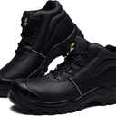 DRKA Water Resistant Steel Toe Work Boots For Men,6'' EH-Rated Safety Boots (11, Black977)