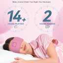 MUSICOZY Sleep Headphones Headband Bluetooth 5.4 Wireless Headband Headphones for Sleeping for Side Sleeper with Ultra-Thin HD Stero Speaker for Workout(Pink)