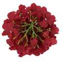 Flojery Silk Hydrangea Heads Artificial Flowers Heads with Stems for Home Wedding Decor,Pack of 10 (Burgundy)