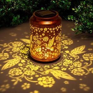 YISITEONE Hummingbird Outdoor Solar Lanterns, Garden Waterproof Metal Hanging Decor Lights for Patio Yard Pathway Lawn Front Porch, Birthday Gardening Gifts for Women Mom Grandma