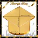 Tellingyou 13.7'' Fillable Grad Cap Cardboard Serving Tray for Charcuterie 2026 Graduation Decoration Fillable Paper Mache Candy Cutouts Congrats Cardboard Box for Grad Party Supplies(Gold)