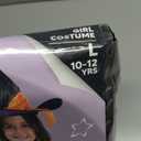 Spooktacular Creations Child Girl Orange Purple Witch Costume, Toddler Witch Outfit Set for Kids Halloween Dress Up Parties (L)