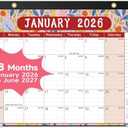Timart Desk Calendar 2026-2027, 18-Month Calendar from Jan 2026 to June 2027, Large 17" x 12" Desktop Wall Monthly Calendar For Home School, Office(Floral) 2pcs