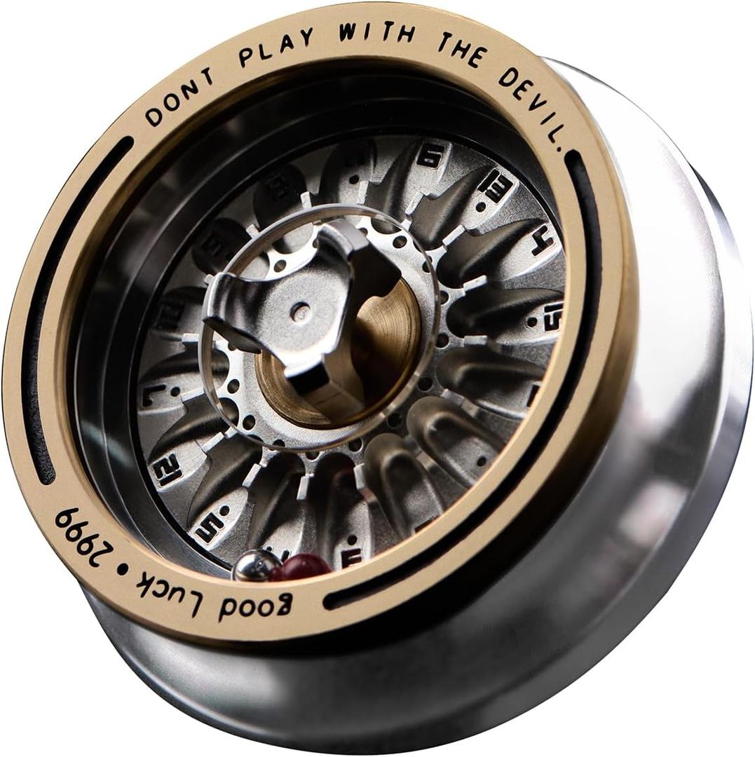 HAMMERSMITH Carnival Pocket Roulette - Adult Stress Relief Fidget Spinner, Premium EDC Toy (Black Characters Edition)