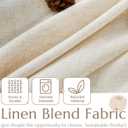 jinchan Linen Textured Tier Curtains 36 Inch for Kitchen Windows Farmhouse Cafe Curtains Small Drapes Rustic Light Filtering Half Window for Living Room Laundry Rod Pocket 2 Panels Natural Crude