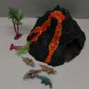 Enjoyin Volcano Dinosaur Playset Including 4 Dinosaurs and 2 Trees Volcano Dinosaur Toys for Kids